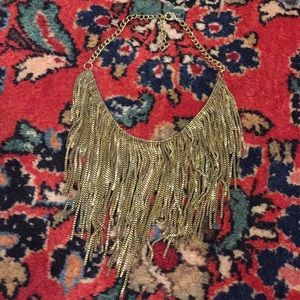 BCBG MaxAzria Fringed Chain Choker